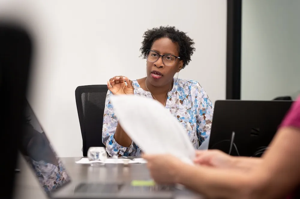 Tonya Kent leading a training session for clients
